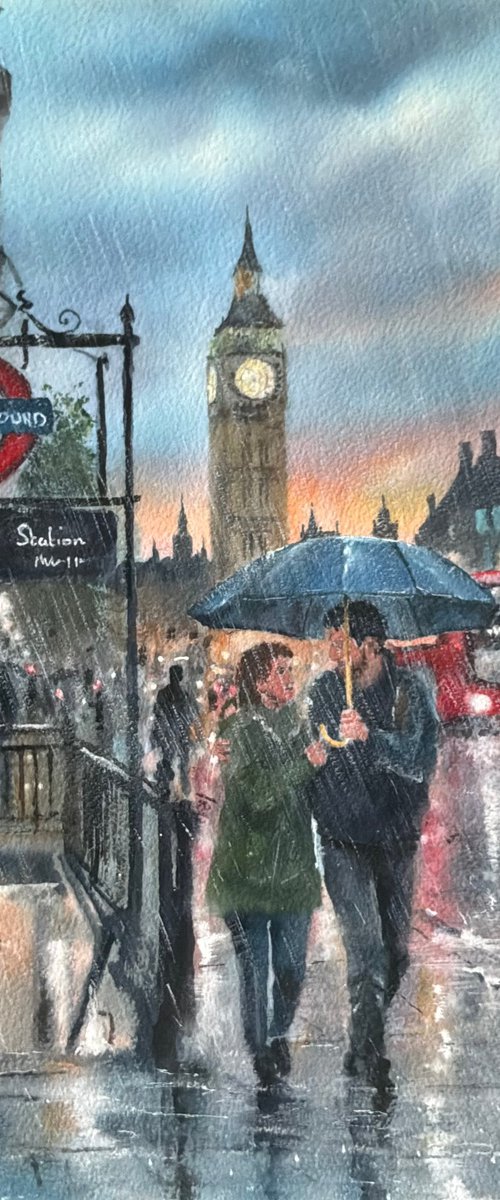 A Rainy Evening in Westminster by Darren Carey