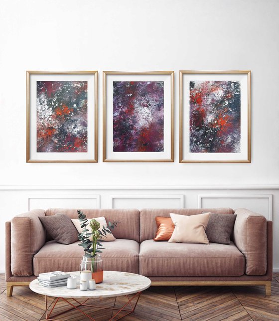 Red wine (triptych)