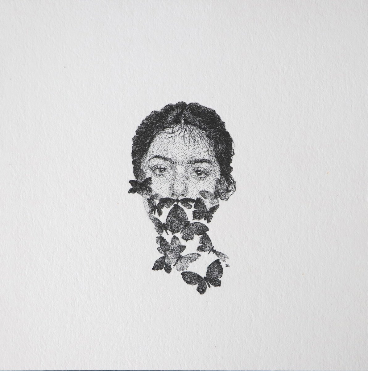 Surrealistic Ink Drawing , Fly By Iana Cherepanska, 6 X 6, Artwork For Sale On Artfinder