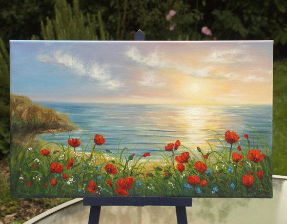 Poppies by sea