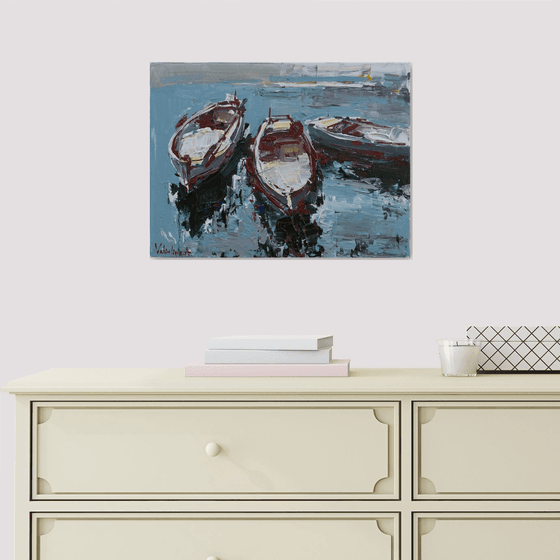 Boats - Original acrylic painting