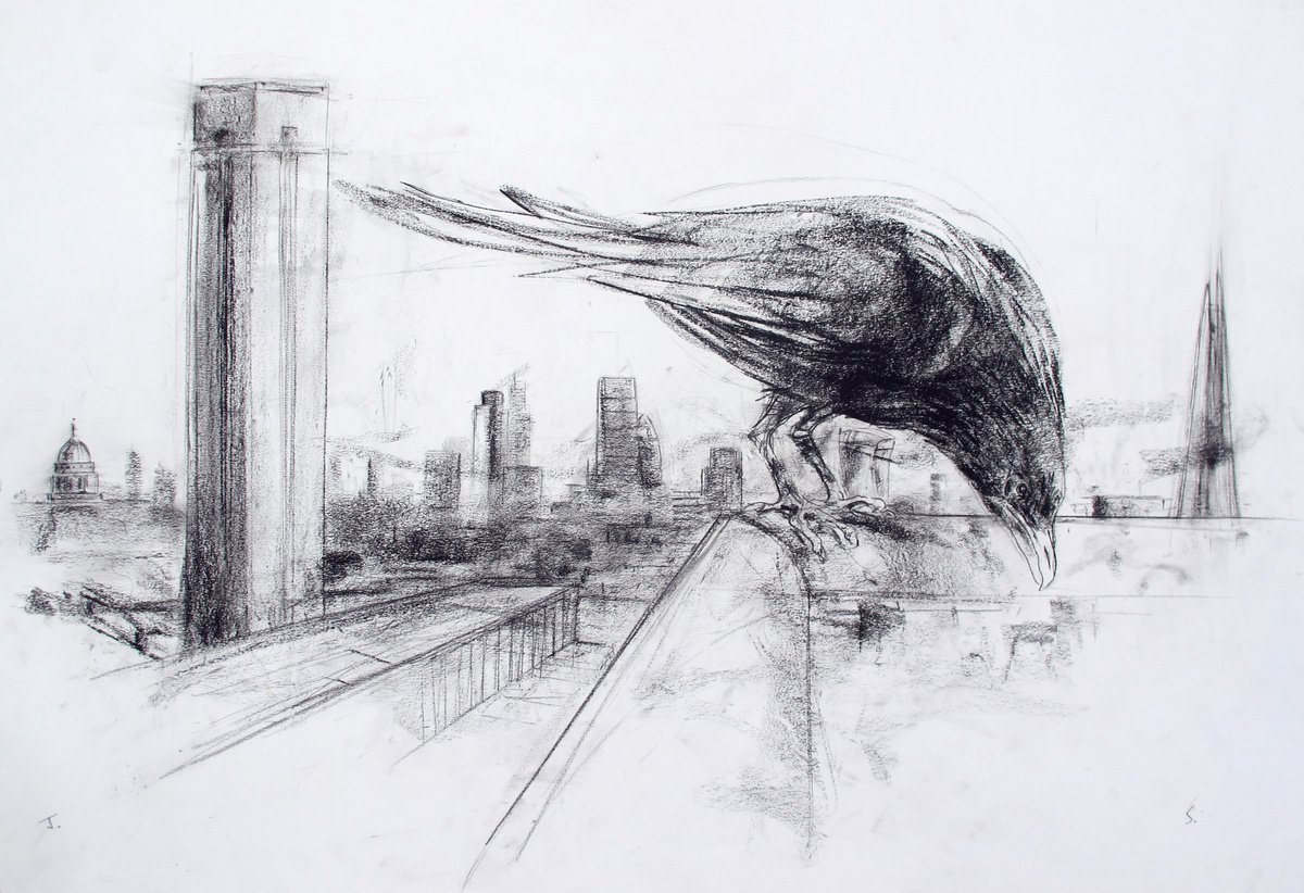 Crow, Tate Modern, The City, 2 by John Sharp