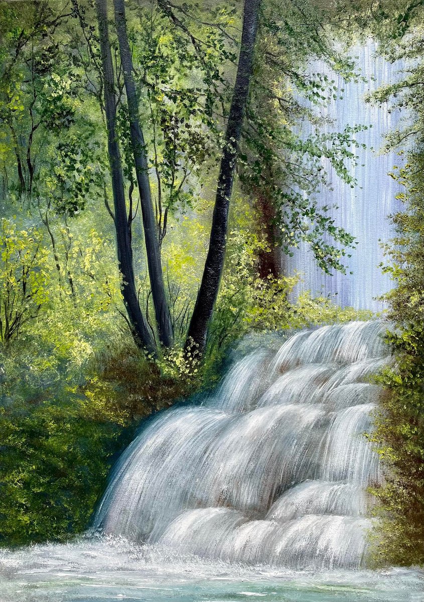 Waterwalls in the forest by Tanja Frost