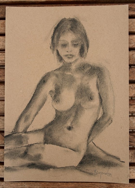 Female Figure 50 Charcoal