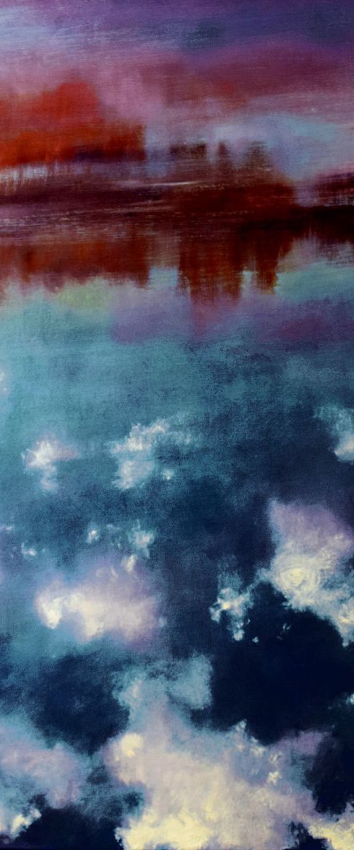 Clouds in the River Rhone II - Provence by John O'Grady