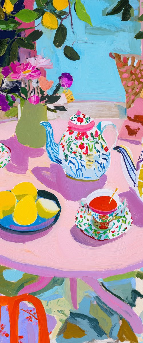 Lemon Tea on the Terrace by Alina Timoshenko