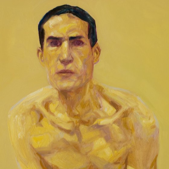 nude yellow selfportrait