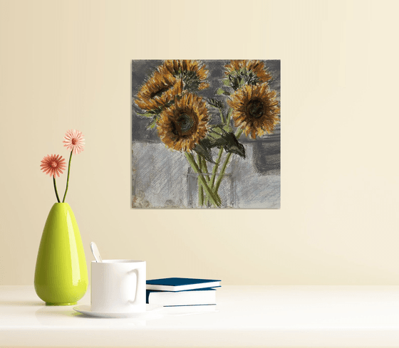 Sunflowers in a vase