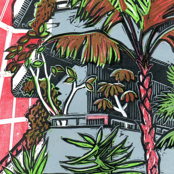 Barbican Conservatory Limited Edition linocut No.6