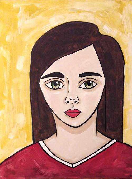 Portrait in Red and Yellow by Kitty  Cooper