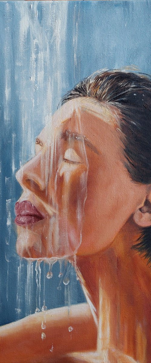 Sunny Delight. Young Woman. Shower by Ira Whittaker
