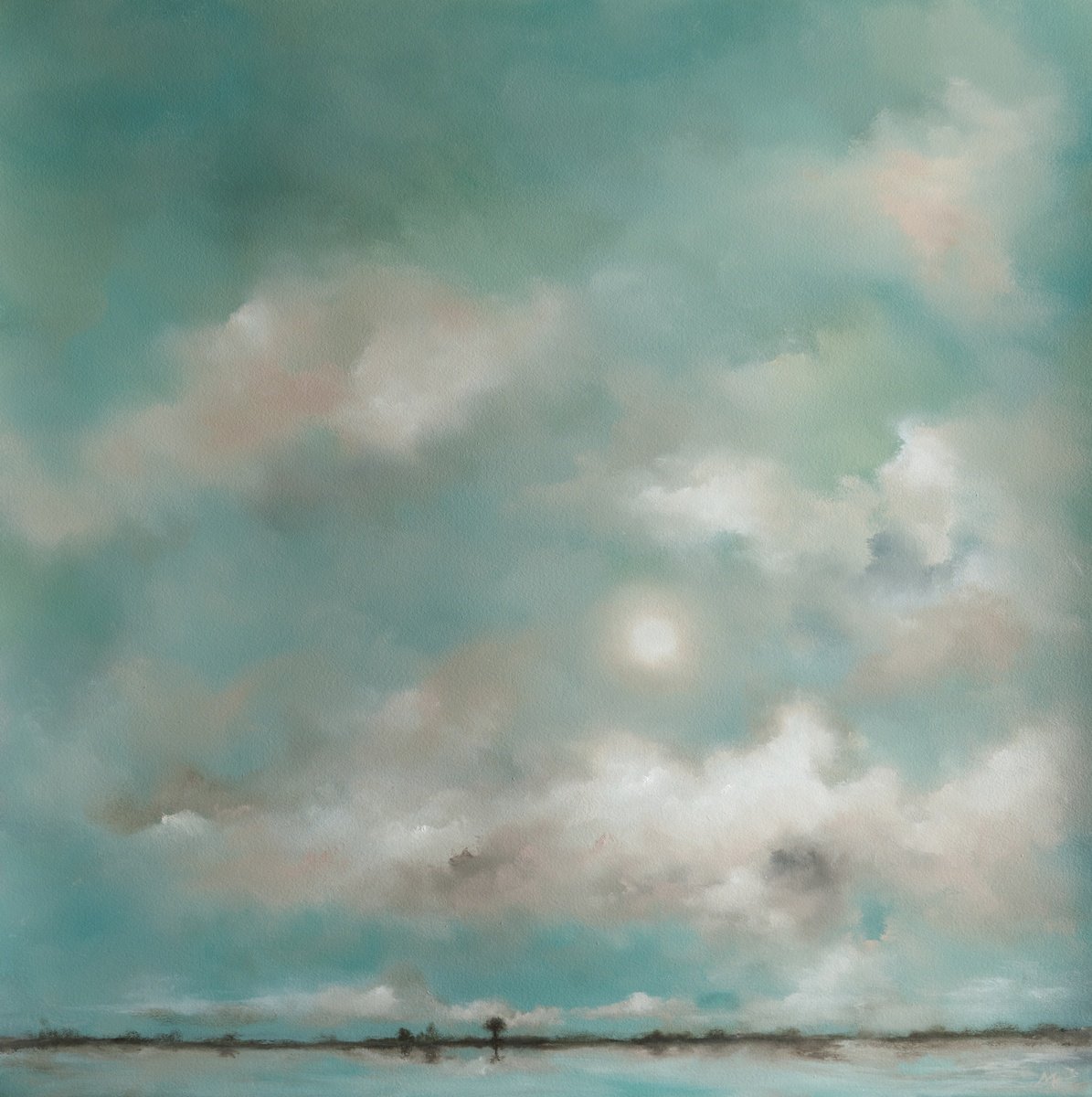 Along The River, Fens, Norfolk By Rolf Marriott, 25 X 25, Artwork For Sale On Artfinder