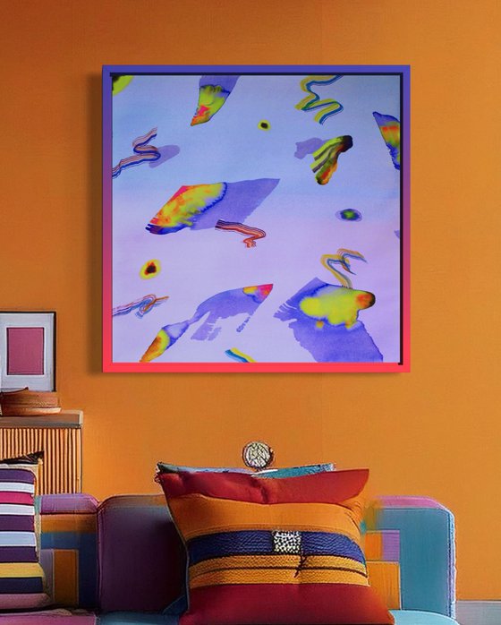 Dopo la tempesta - Blue large watercolor