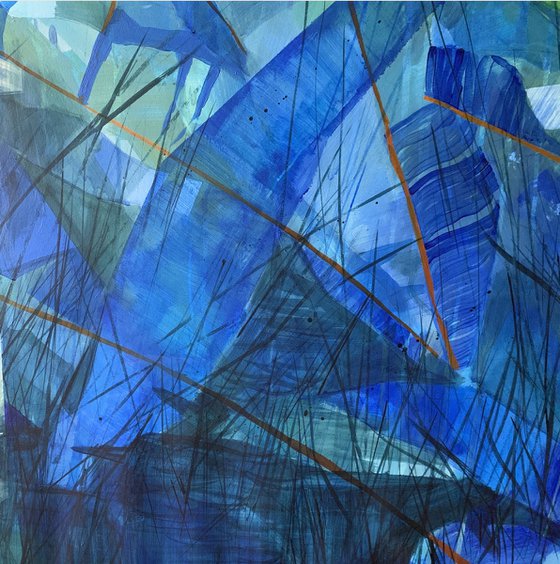 Talk to God, Spiritual Art, Acrylic 110x120cm