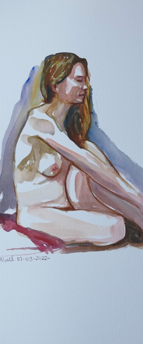 Seated female nude by Rory O’Neill