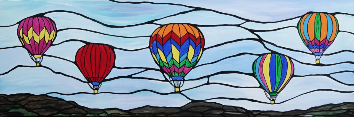 Hot air balloons, riding the clouds by Rachel Olynuk