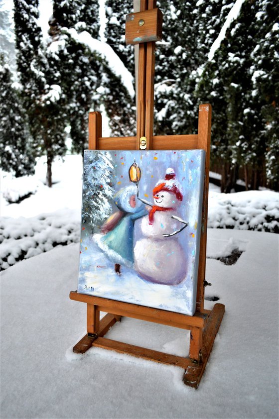 Dress up the snowman!