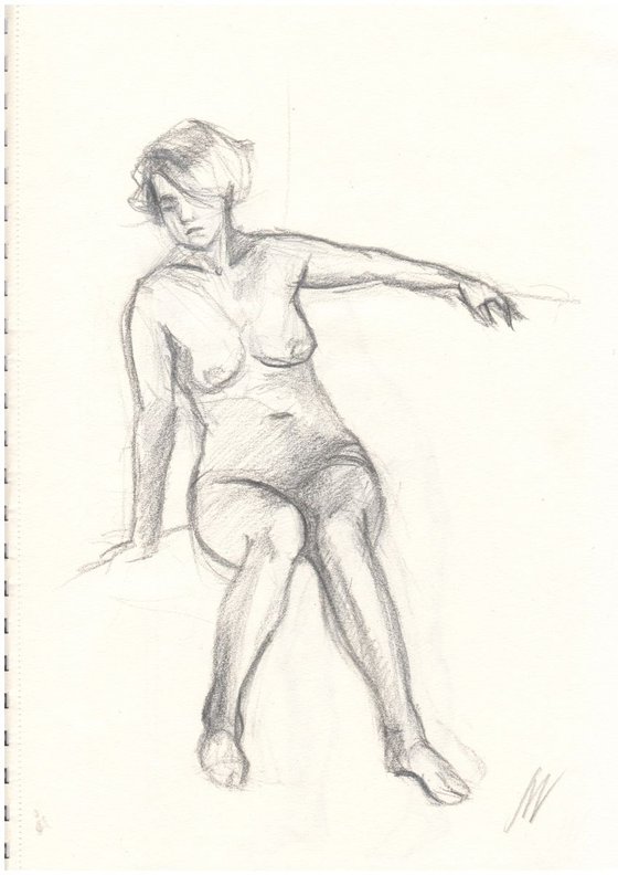 Sketch of Human body. Woman.26