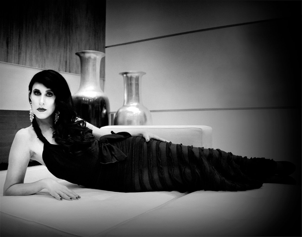 Expressive Portrait Photograph By William Dey, 22 X 18", Elegant Seduction Palm Springs, Original Artwork