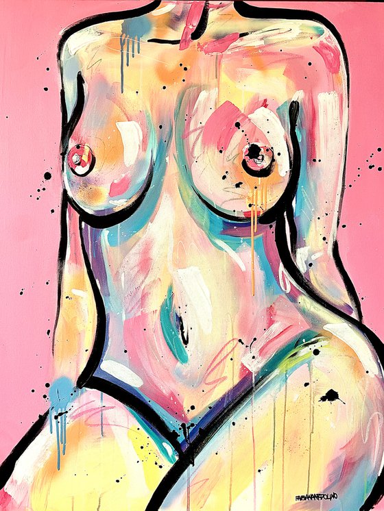 Nude woman body