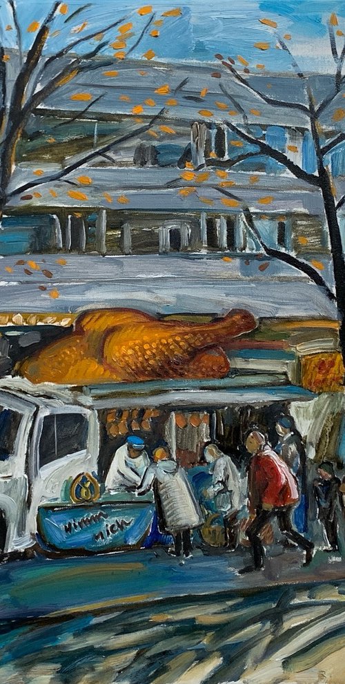Landscape with a Chicken by Natalia Matveeva
