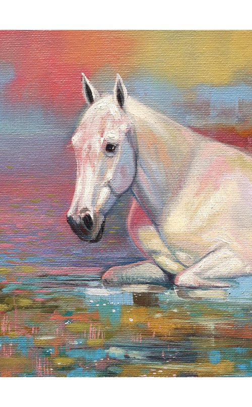 White Horse by Anastasia Parfilo