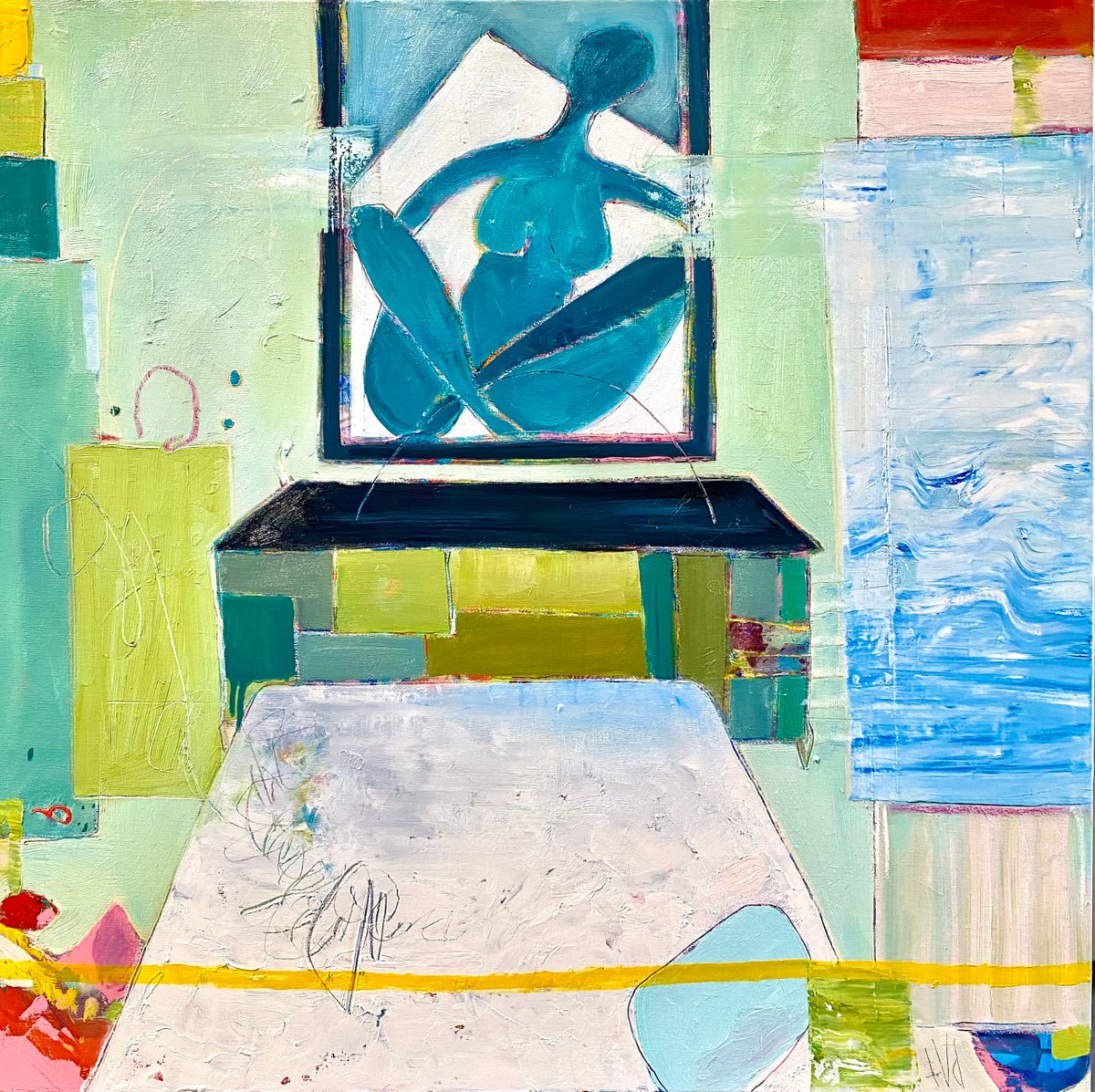 Light Blue Pillow by Theresa Vandenberg Donche