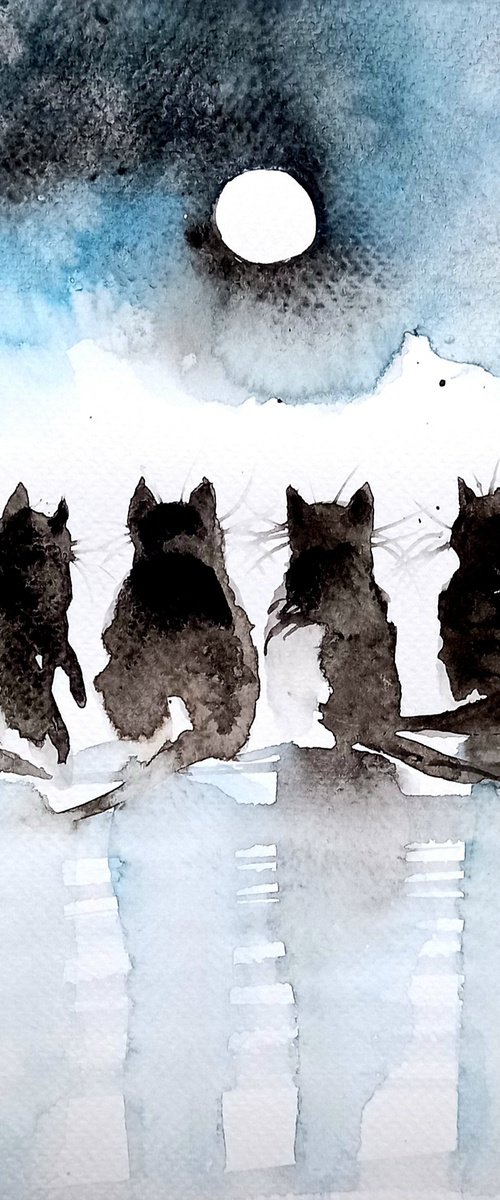 Black cats by Kovács Anna Brigitta