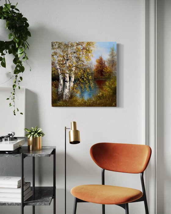 Birches by the River