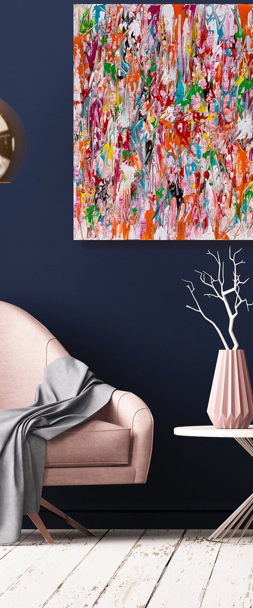 Emotion & Energy of Color #9 - TEXTURED ABSTRACT ART –  READY TO HANG! by Julijana Ravbar