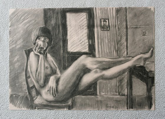 Female Figure #76 Charcoal