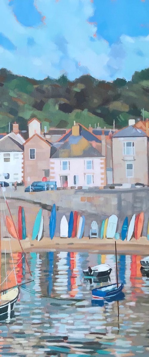 Colourful Surfboards,Mousehole by Emma Dashwood