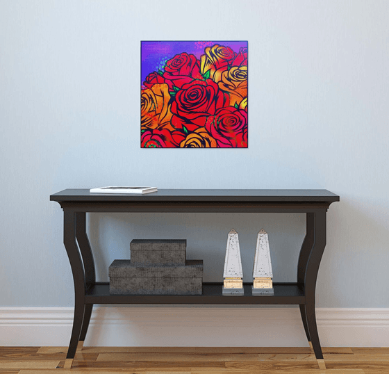 Roses On Purple