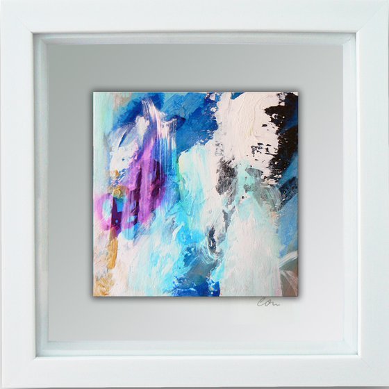 Framed ready to hang original abstract  - Deep water #3