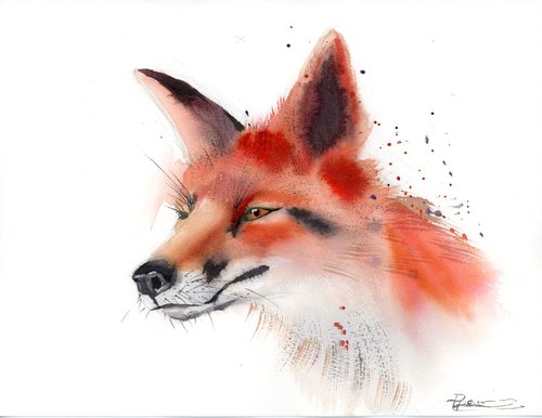Fox portrait by Olga Tchefranov (Shefranov)