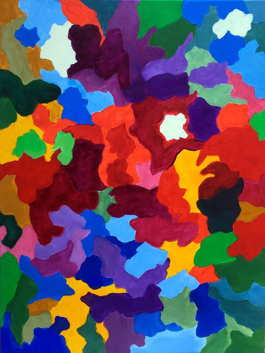 Gesprach der Farben - VI - Discussion of colours - VI - 2021 by Hanni Smigaj