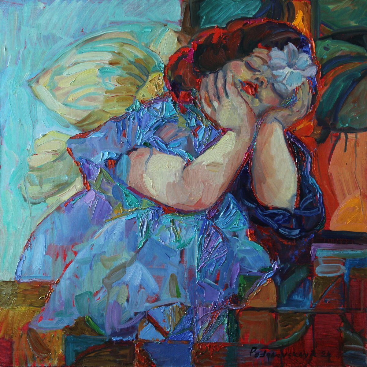 Girl in blue by Marina Podgaevskaya