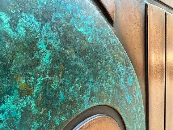 "Intervals " Copper Patina Wall Relief