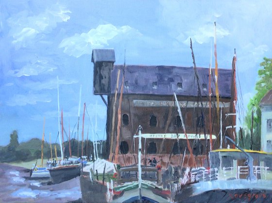 Oyster Bay House, Faversham creek, an original oil painting