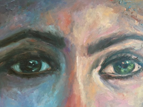 HONESTY is a superpower / impressionist female close-up portrait