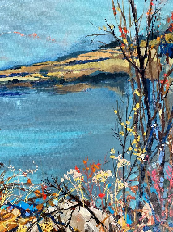 Autumn Flowers On The Lake