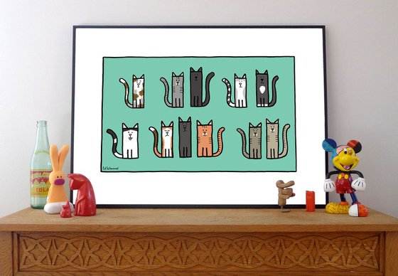 Cats - Pop Art Print