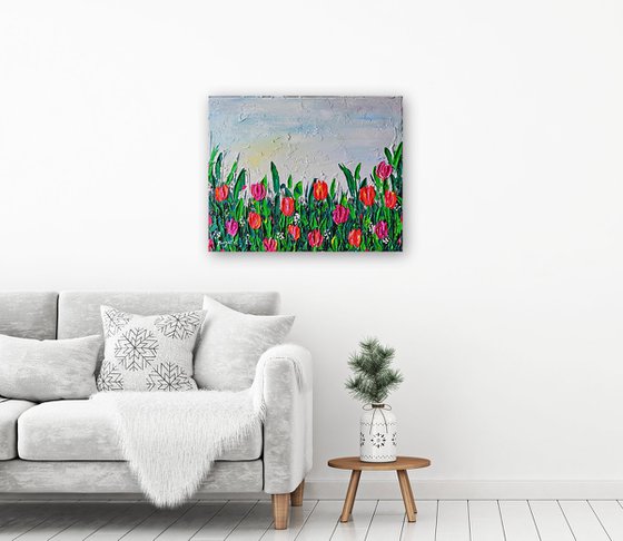 Colourful Tulip Field - Pleinair at Lisse