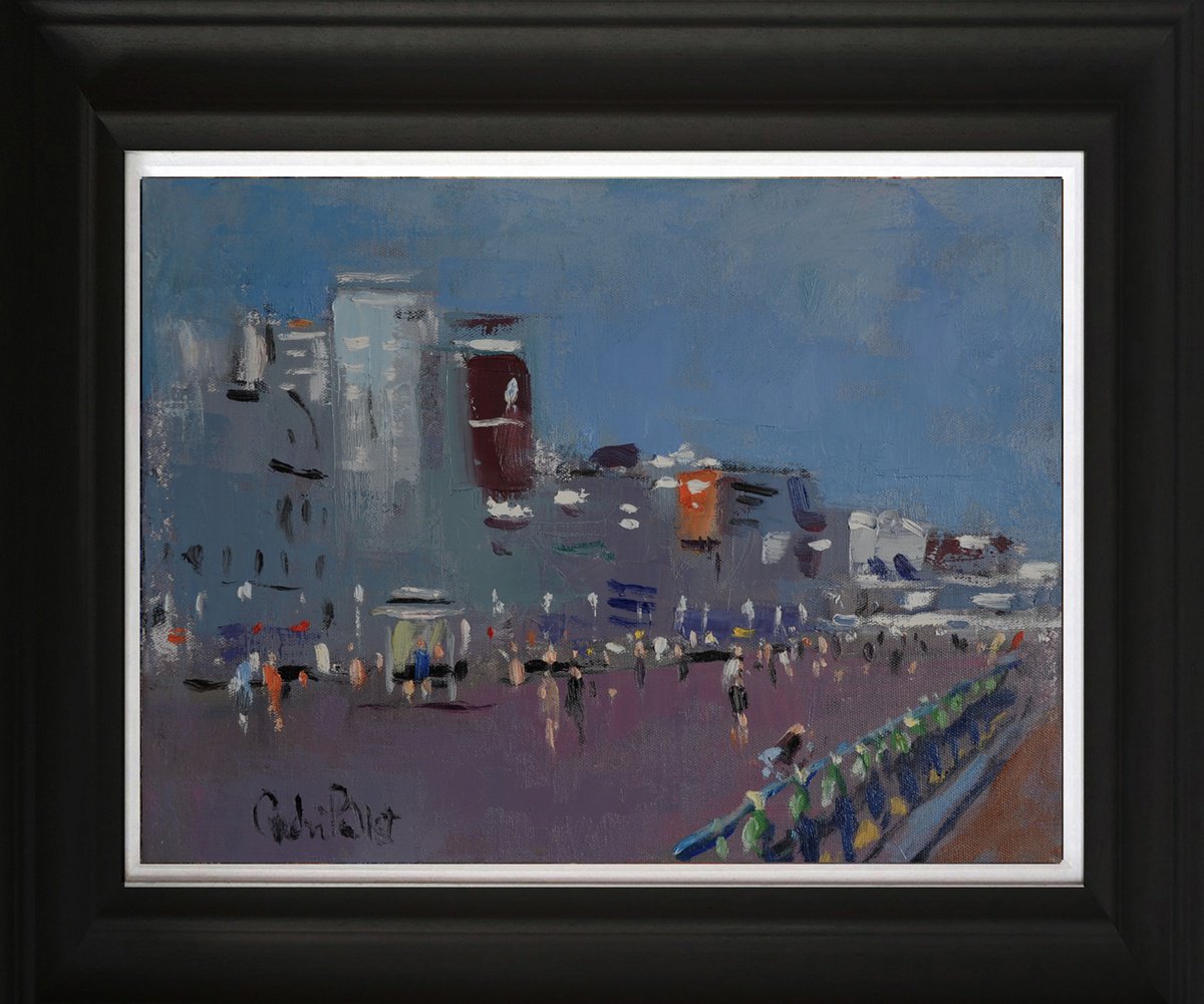 Impressionistic Cityscapes Oil Painting By Andre Pallat, 22 X 18, 