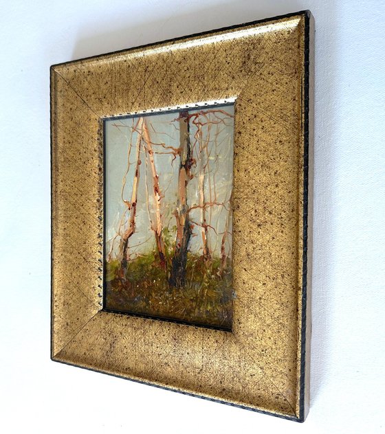 Autumn Grove, Original oil painting, Handmade artwork, One of a kind