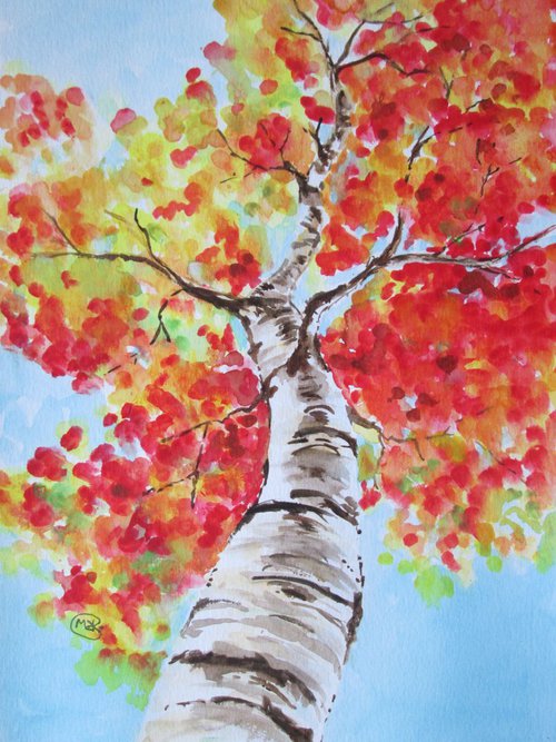 Tree in Autumn Glory by MARJANSART