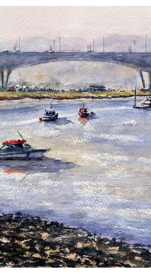 BOATS ON THE MEDWAY by Neil Wrynne