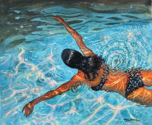 Girl swimming56B by Vishalandra Dakur
