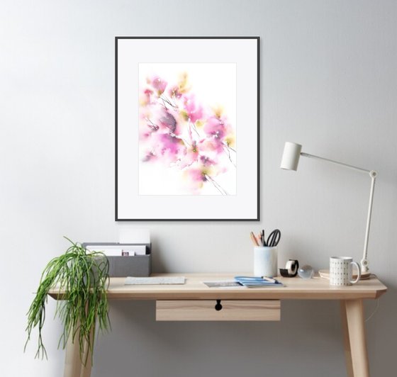 Pink abstract flowers