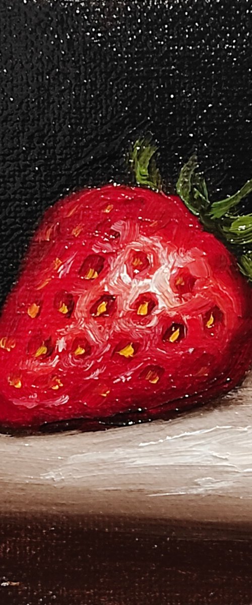 Little Strawberry still life by Jane Palmer Art